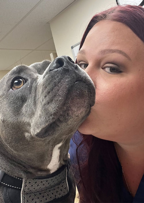 Veterinary team member caring for a pet patient at St. Petersburg Animal Hospital
